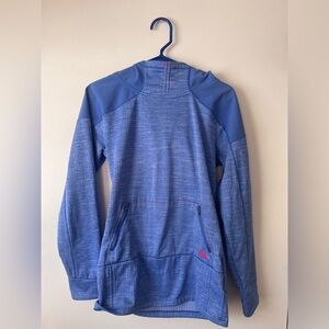 The North Face Women’s Mountain Athletic Sweatshirt Blue with Pink Hoody Size XS